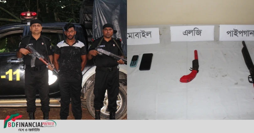 বেগমগঞ্জ হতে দুটি অস্ত্রসহ অস্ত্রধারী সন্ত্রাসী গ্রেফতার