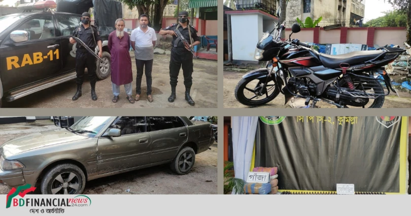 ৬৮৬ বোতল ফেনসিডিল ও ১৯ কেজি গাঁজা সহ দুইজন জন মাদক ব্যবসায়ী গ্রেফতার