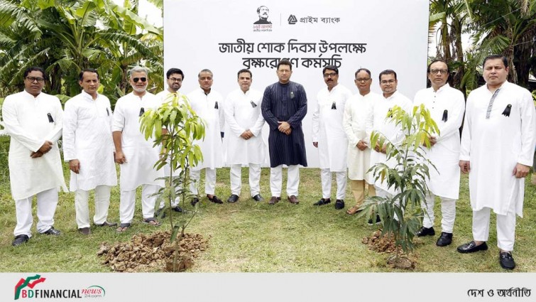 জাতীয় শোক দিবস উপলক্ষে প্রাইম ব্যাংক এর বৃক্ষরোপণ কর্মসূচি