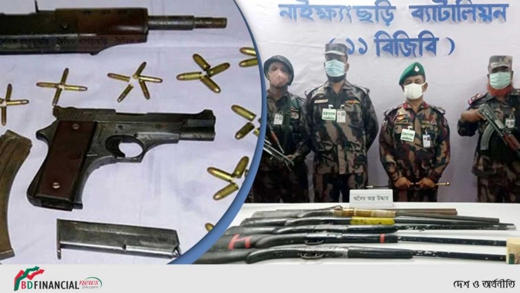 দেশে ১০ বছরে হাজার কোটি টাকার অবৈধ অস্ত্র উদ্ধার