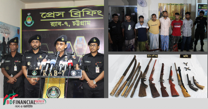 আজিজ বাহিনীর প্রধান,কালু বাহিনীর এবং সাহাব উদ্দিন বাহিনীর প্রধান সহ ০৮ জন জলদস্যু বিপুল পরিমাণ আগ্নেয়াস্ত্র ও গোলাবারুদসহ র্যাবের হাতে আটক