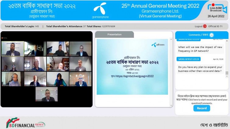 ২৫০ শতাংশ নগদ লভ্যাংশ অনুমোদন