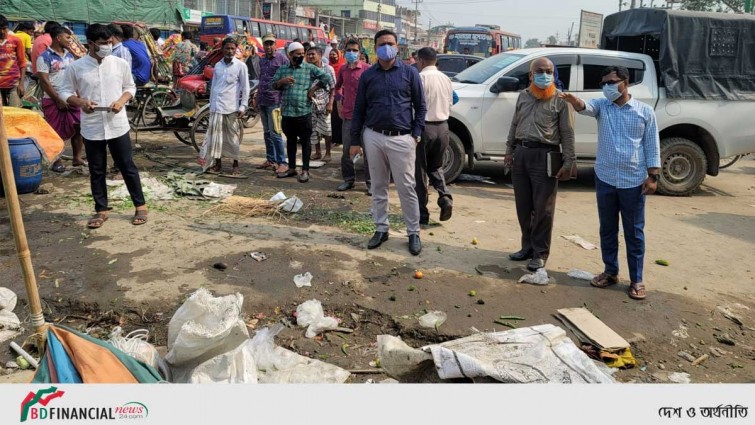 ত্রিশালে ভ্রাম্যমান আদালতের অবৈধ স্থাপনা উচ্ছেদ অভিযান