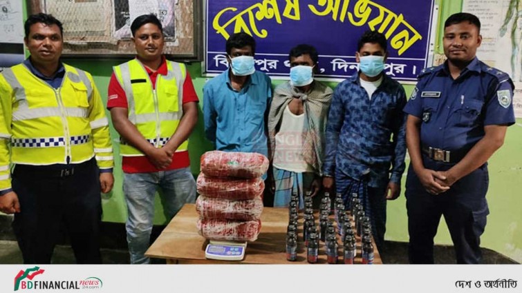 বিরামপুরে গাঁজা-ফেনসিডিলসহ গ্রেফতার ৩