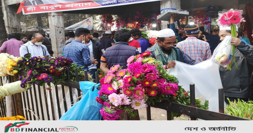 ভালোবাসা দিবসে ফুল বিক্রির ধুম