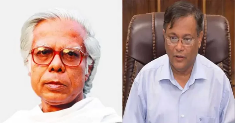 সৈয়দ আবুল মকসুদের ইন্তেকালে তথ্যমন্ত্রীর শোক
