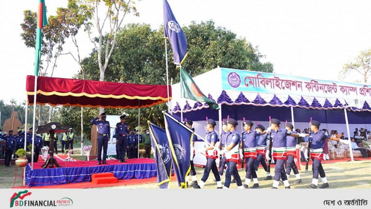 রাজশাহীতে পুলিশের মোবিলাইজেশন কন্টিনজেন্ট ক্যাম্প প্রশিক্ষণ