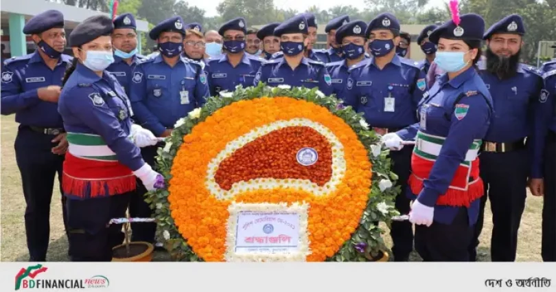 কর্তব্যরত অবস্থায় আত্মোৎসর্গকারী পুলিশ সদস্যদের প্রতি চুয়াডাঙ্গা জেলা পুলিশের শ্রদ্ধা নিবেদন