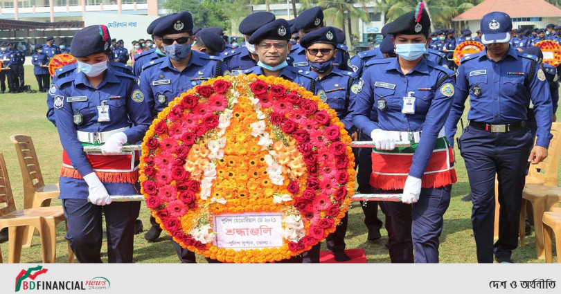 কর্তব্যরত অবস্থায় আত্মোৎসর্গকারী পুলিশ সদস্যদের প্রতি ভোলা জেলা পুলিশ এর শ্রদ্ধা নিবেদন