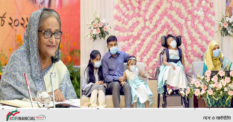 মুজিব শতবর্ষে জোড়া মাথার শিশু রাবেয়া-রোকেয়ার গৃহে প্রত্যাবর্তন