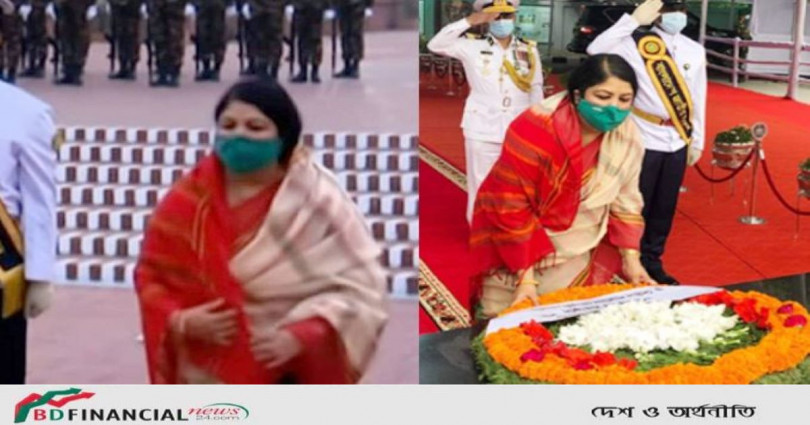 জাতীয় স্মৃতিসৌধে ও বঙ্গবন্ধুর প্রতিকৃতিতে শ্রদ্ধা জানালেন স্পিকার