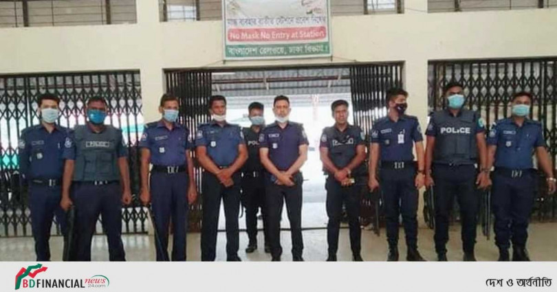 ব্রাহ্মনবাড়িয়া স্টেশনে হামলার ঘটনায় শায়েস্তাগঞ্জ রেল- স্টেশনে নিরাপত্তা জোরদার