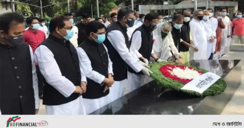 মুজিবনগর দিবসে বঙ্গবন্ধুর প্রতিকৃতিতে প্রধানমন্ত্রীর শ্রদ্ধা
