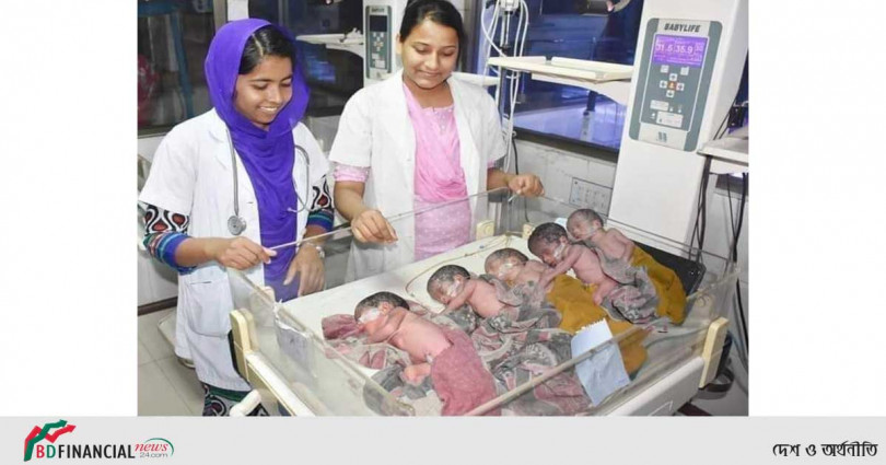রংপুর মেডিকেলে ৫ সন্তানের জন্ম দিলেন এক মা