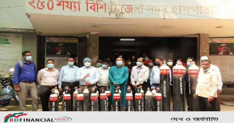 আবুল খায়ের গ্রুপের অর্থায়নে মৌলভীবাজার ২৫০ শয্যা হাসপাতাল পেল ৫০ অক্সিজেন সিলিন্ডার