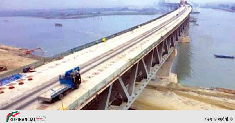 পূর্ণাঙ্গ দৃশ্যমান হচ্ছে পদ্মা সেতুর সংযোগ সেতু