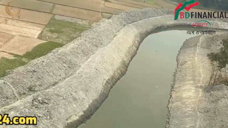 নদোনা খালটি খনন কার্যক্রম পরিদর্শন করেন স্থানীয় সরকার ও পল্লী উন্নয়ন মন্ত্রী তাজুল ইসলাম