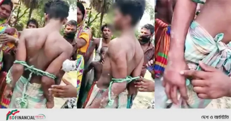 তুচ্ছ ঘটনায় মা-ছেলেকে গাছে বেঁধে নির্যাতন