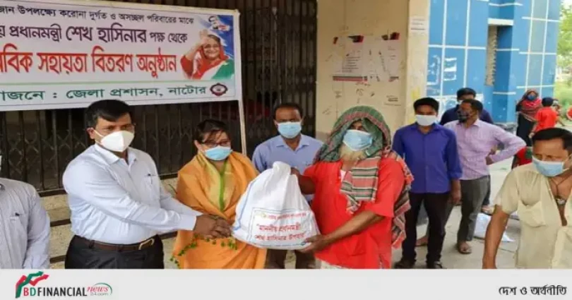 নাটোরে রেল শ্রমিক-সুবিধাবঞ্চিত শিশুদের মধ্যে মানবিক সহায়তা