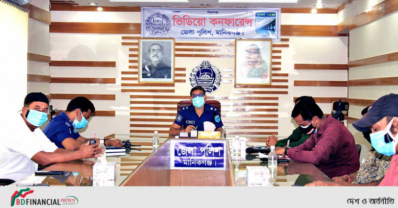 মানিকগঞ্জে নবনির্বাচিত টেলিভিশন রিপোর্টার্স ইউনিটি এর সাথে পুলিশ সুপারের শুভেচ্ছা বিনিময়
