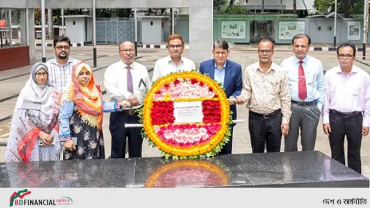 বঙ্গবন্ধুর প্রতিকৃতিতে অগ্রণী ব্যাংকের এমডি ও সিইও’র শ্রদ্ধাজ্ঞাপন