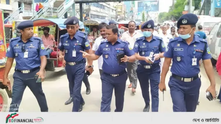 যানজট সহনীয় পর্যায়ে আনতে পুলিশ সুপারের পরিদর্শন