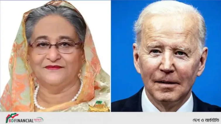 জো বাইডেনের অভ্যর্থনায় প্রধানমন্ত্রী