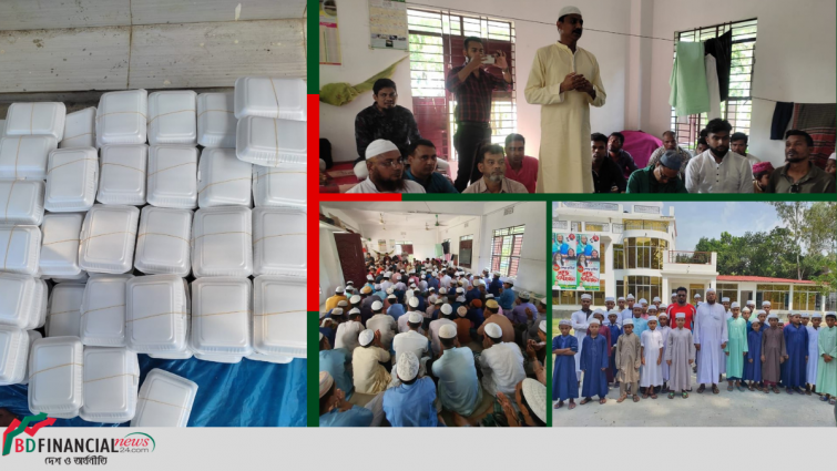 যুবলীগ এর চেয়ারম্যান এর জন্য দ্রুত রোগ মুক্তির জন্য দোয়া মাহফিল এবং খাদ্য বিতরণ