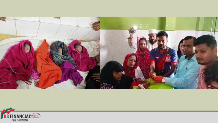 এম এ রাজ্জাক খান রাজের পক্ষ থেকে চুয়াডাঙ্গায় একসঙ্গে জন্ম নেওয়া চার নবজাতককে উপহার সামগ্রী প্রদান