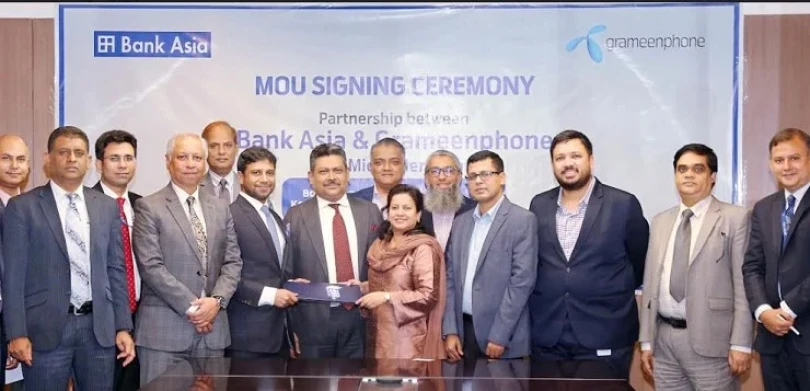 আর্থিক অন্তর্ভুক্তি জোরদার করার লক্ষ্যে গ্রামীণফোন ও ব্যাংক এশিয়ার মধ্যে চুক্তি স্বাক্ষর