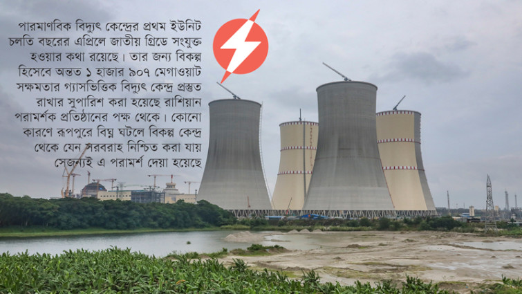 রূপপুর চালুর জন্য রিজার্ভ রাখতে হবে ১৯শ মেগাওয়াট গ্যাসভিত্তিক বিদ্যুৎ কেন্দ্র