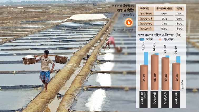 ঋণগ্রস্ত হয়ে পেশা পাল্টাচ্ছেন লবণ চাষীরা