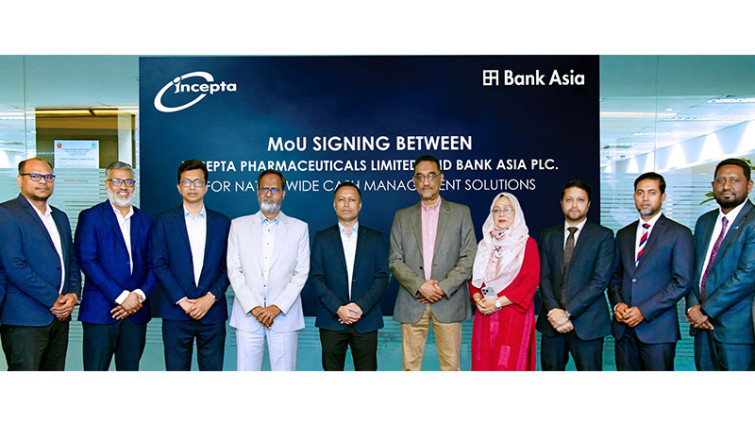 ব্যাংক এশিয়া ও ইনসেপ্টা ফার্মাসিউটিক্যালসের মধ্যে চুক্তি স্বাক্ষর