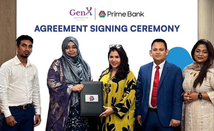 প্রাইম ব্যাংক এবং জেনএক্স হেলথ-এর মধ্যে চুক্তি স্বাক্ষর