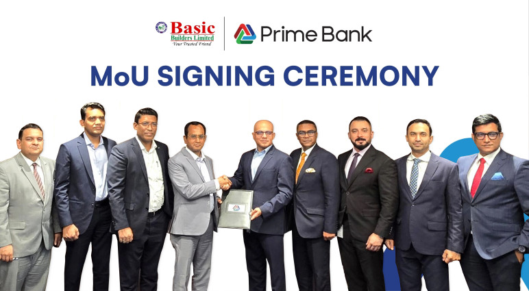 প্রাইম ব্যাংক ও বেসিক বিল্ডার্স লিমিটেডের মধ্যে চুক্তি স্বাক্ষর